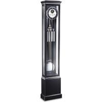 Floor Clock / Grandfather Clock - Kieninger 0137-96-02 Floor Clock, Silver Accents, Open Escapement, Black